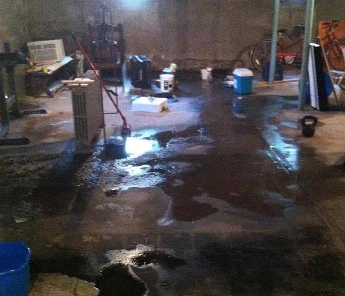 Long Island Home with a flooded basement caused by a broken pipe